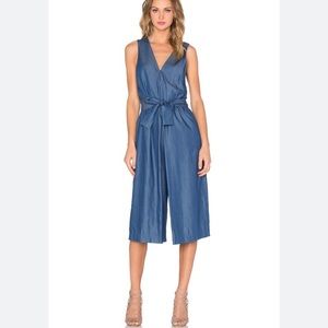 C/MEO Collective blue dream sleeveless chambray jumpsuit size small